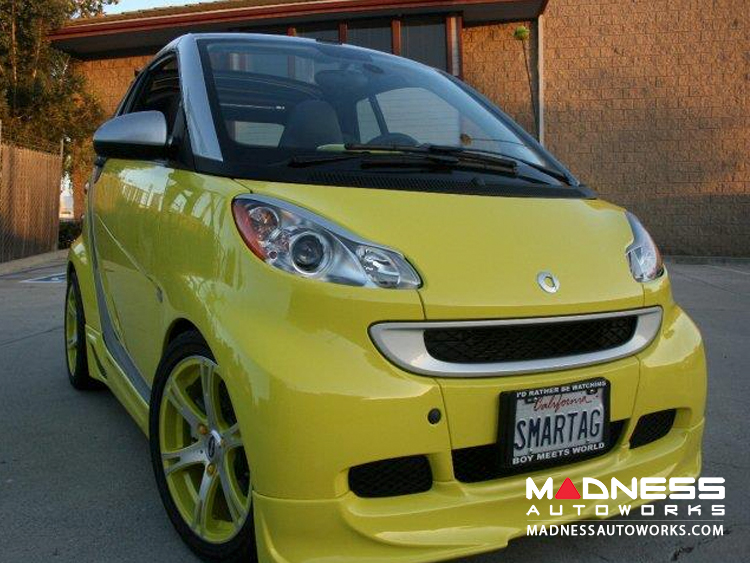 Custom yellow smart car